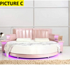Luxurious Design Leather LED Round Bed / Lixra
