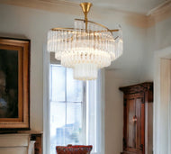 Modern Light Luxurious Crystal Round Chandelier / Lixra