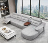 Power Leather Recliner Sectional Sofa / Lixra