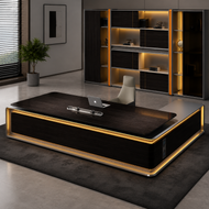 Luxurious LED Wooden Executive Computer Desk / Lixra