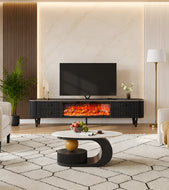 Luxury TV Stand & Coffee Table Set with Electric Fireplace / Lixra