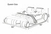 Exclusive Designed Stylish White Leather Bed / Lixra