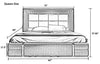 Stylish Quilted Leather Upholstered Bed with Headboard / Lixra