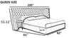 Exquisite Designed Tufted Velvet Fabric Bed