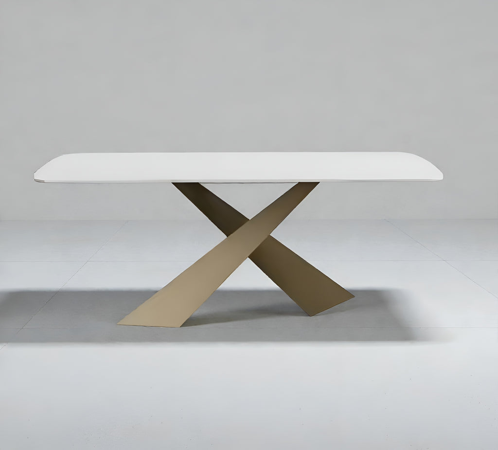 Rectangular Shaped Marble Dining Table / Lixra