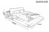 Italian Designed Modern Wooden Frame Leather Bed