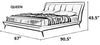 Luxurious Design Rectangular Leather Bed