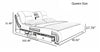 Modern Multi-Functional Leather Bed