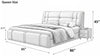 Luxurious Italian modern Leather Bed
