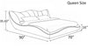 Stylish Wave Shape Modern Leather Bed