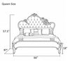 European Wooden Crafted Fabric Bed