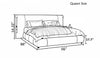 Creamy White Gold Plated Leather Bed