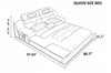 Modern Leather Bed With Adjustable Headrest
