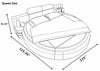 Italian Modern Designed Leather Round Bed