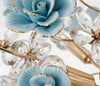 Luxurious Blue Rose Ceramic Table Lamp / Lixra