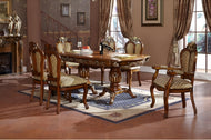 Rectangular Brusten Wooden European Dining Table Set / Lixra