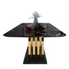 Urban Glossy Marble-Top Dining Table Set / Lixra