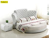 Luxurious Tufted LED Leather Round Bed / Lixra