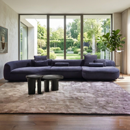 Round Fabric Sofa Set with Chaise / Lixra