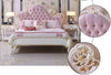 European Wooden Crafted Fabric Bed / Lixra