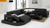 Italian Style Living Room Leather Sectional Sofa / Lixra