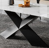 Modern Luxurious Marble Top Extendable Dining Table Set / Lixra