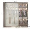 Glass Fusion Wooden Combination Wardrobe With Large Capacity / Lixra