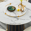 Round Marble Top Dining Table With Detachable Lazy Susan / Lixra