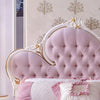European Wooden Crafted Fabric Bed / Lixra