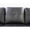  Nail-Trim Design Appeal Faux Leather Sectional Sofa / Lixra