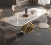 Aesthetical Marble-Top Dining Table Set / Lixra