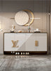 Italian Light Luxurious Golden Finish Buffet Table / Lixra