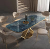 Aesthetical Marble-Top Dining Table Set / Lixra