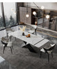 Modern Luxurious Marble Top Extendable Dining Table Set / Lixra