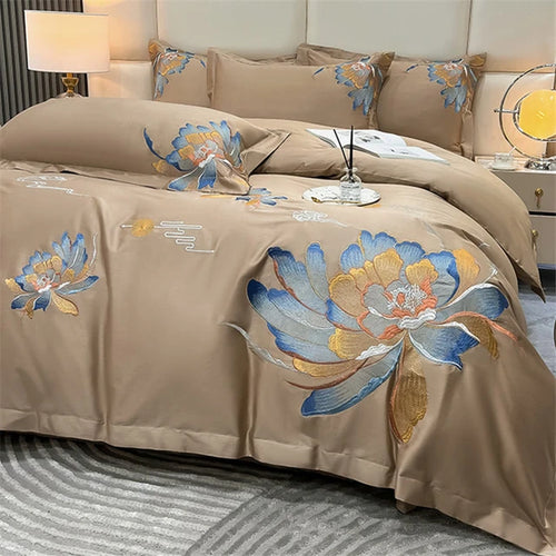 Luxurious Embroidery Fitted Bedding Set/Lixra