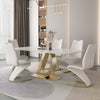 Modern Marble Dining Table Set With Chairs / Lixra