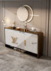 Italian Light Luxurious Golden Finish Buffet Table / Lixra