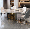 Expandable Marble-Top Palatial Dining Table Set / Lixra