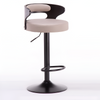 Set Of 3 Modern Leather Bar Stool With Metal Base / Lixra