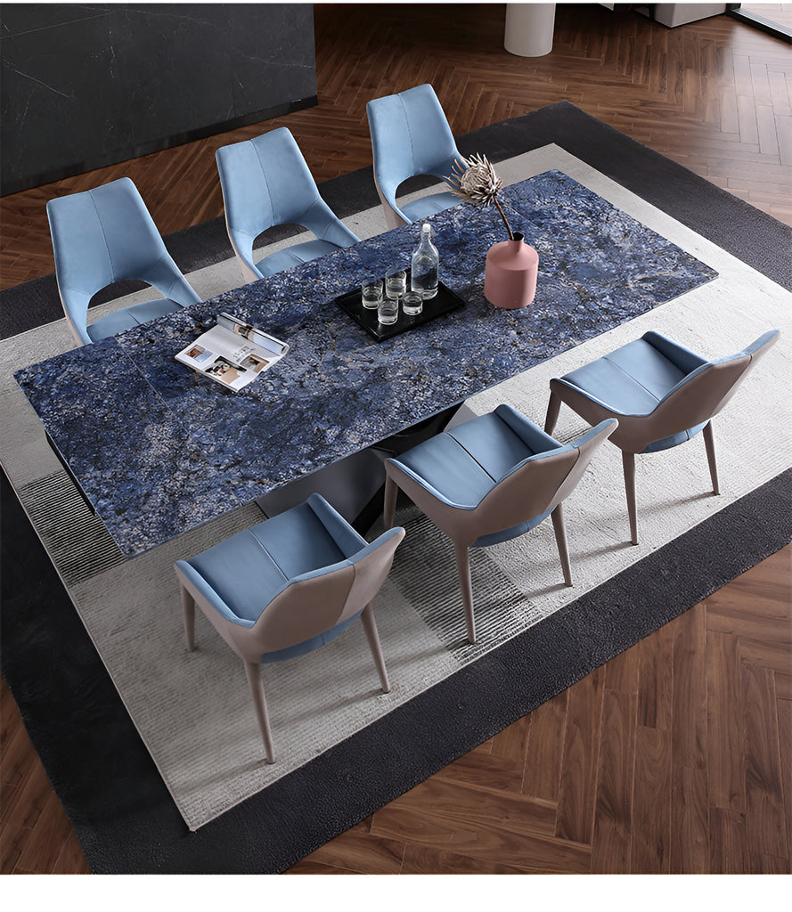 Printed Marble Extendable Dining Table Set / Lixra