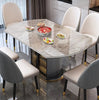 Expandable Marble-Top Palatial Dining Table Set / Lixra