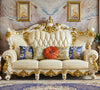 Classic European 3-2-1 Solid Wooden Leather Sofa Set / Lixra