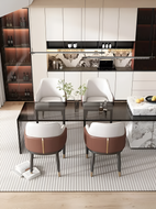 Set Of 4 Leather Dining Chairs / Lixra