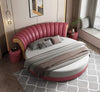Modern Tufted Stylish Round Leather Bed / Lixra