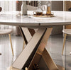 Harmonious Design Marble Top Expandable Dining Table Set / Lixra