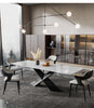 Modern Luxurious Marble Top Extendable Dining Table Set / Lixra