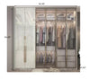 Glass Fusion Wooden Combination Wardrobe With Large Capacity / Lixra