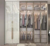 Glass Fusion Wooden Combination Wardrobe With Large Capacity / Lixra