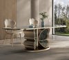Unique Design Metallic Base Dining Table Set / Lixra