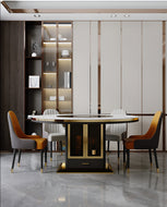 Multifunctional Extendable Marble Dining Table Set / Lixra